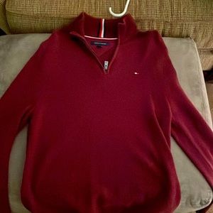 Burgundy tommy sweater